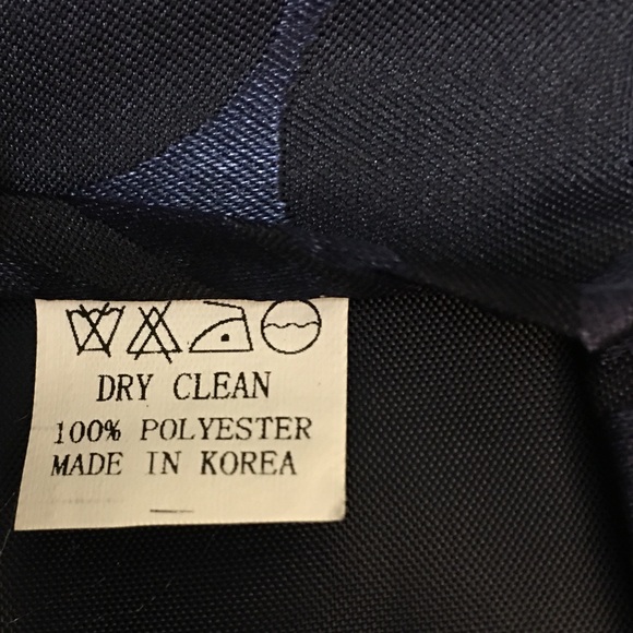 Vtg STEVEN HARRIS Brass TROMBONE Navy Tone on Tone Swirl Pattern Neck Tie - Picture 7 of 7